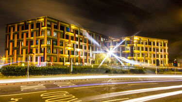 Jessop West building at night
