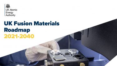 Front cover of the UK Fusion Materials Roadmap