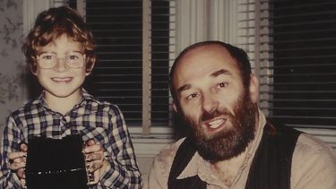 Professor Victor Snaith with his son Dan, September 1984