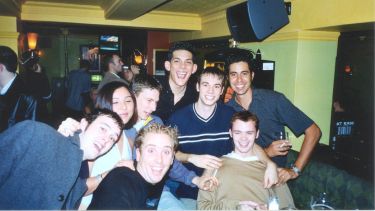 Group of 2001 students in Bar One