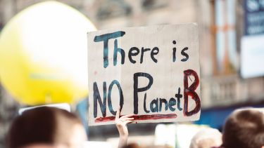 Sign reading: 'there is no planet B'
