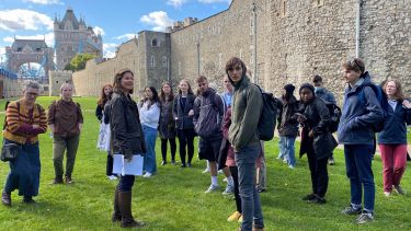 Third year Landscape Architecture students visit the Tower of London moat