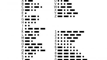 An image showing the Morse code "alphabet"