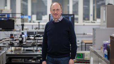 Professor Tim O'Farrell in a lab