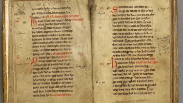 An image of a book written in Middle English