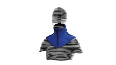 Head up collar shown on mannequin