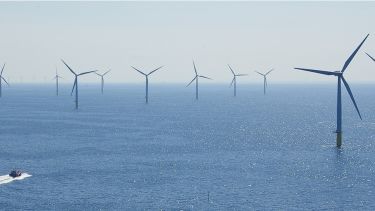 Walney offshore wind farm as seen from the air