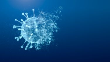 3D rendering Futuristic design of Virus exploding