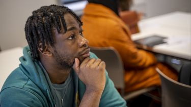 Student listening in a seminar