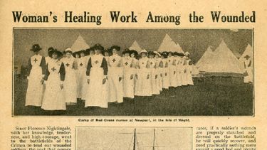 Figure 2. 22nd August 1914 – ‘Woman’s Healing Work Among the Wounded’ (University of Sheffield, Special Collections).