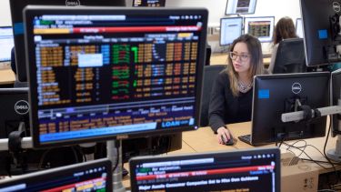 A student working in the Trading Room.