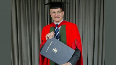 Photo of David Bradshaw at ceremony