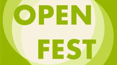 OpenFest 2022 logo - a green background with two intersecting circles and the words Open Fest