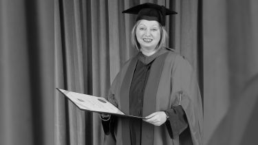 Photo of Hilary Mantel BW for CMS