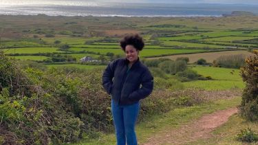 Image of undergraduate student in the peak district