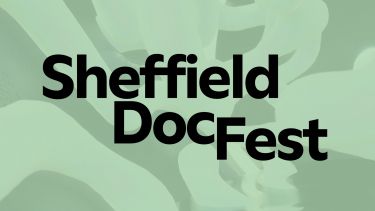 Sheffield Doc/Fest Logo over green background