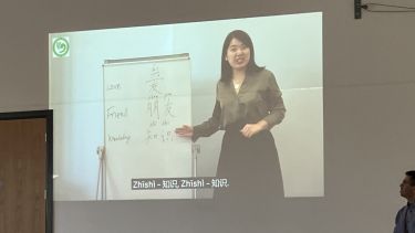 Teacher Li Qian teaches in learning video at Byron Wood Academy