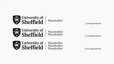 An example of how department names work alongside our logo