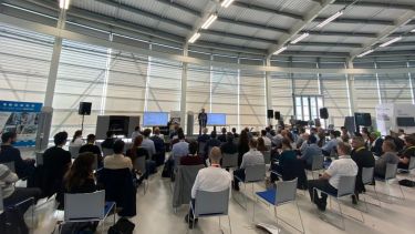 Photograph of delegates at the 2022 EPSRC Future Electrical Machines Manufacturing Hub conference