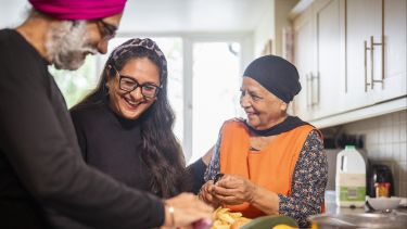 Sikh family cooking