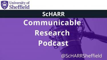 ScHARR Communicable Research Podcast logo