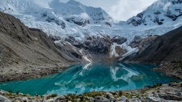 Lake Palcacocha, above Huaraz in Peru