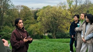 MLA student Habeebah Usman in Paris