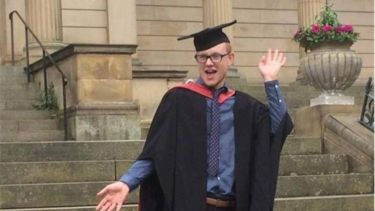 Tom Wright on his graduation day