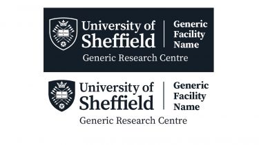 Logo lockup between University of Sheffield and generic research centre