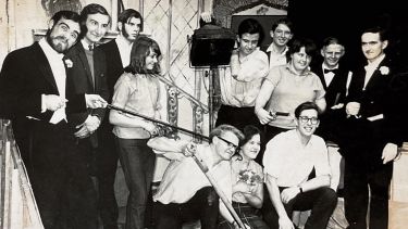 1964 - With his cast for Trial By Jury, with a play by Ionesco presented as a double bill for Theatre Group’s inaugural production.