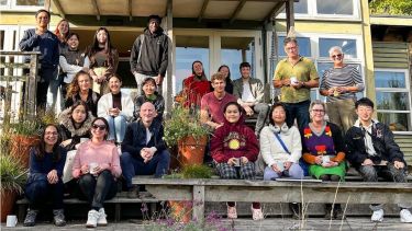 Landscape Architecture students visit John Little's brownfield garden in Essex