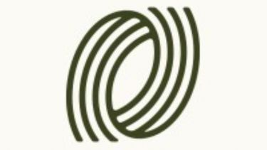 Eion logo in dark green in white consisting of 3 elliptical lines in an overlapping circular design