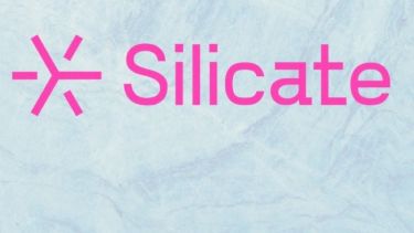 Silicate company name and logo in pink text on a grey background