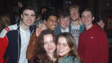 Politics society members group photo
