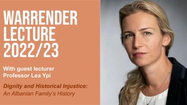 Warrender lecture 2023 professor lea ypi dignity and historical injustice