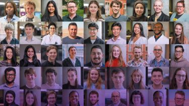 A collage of portraits representing the diverse University of Sheffield community
