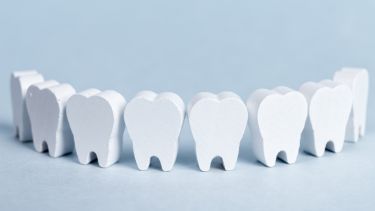 Image of a row of bottom teeth