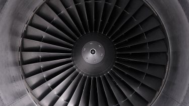 Jet engine closeup
