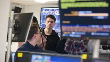 The Trading Room in use during a teaching session.