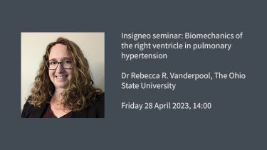 Insigneo seminar: Biomechanics of the right ventricle in pulmonary hypertension Dr Rebecca R. Vanderpool, The Ohio State University  Friday 28 April 2023, 14:00
