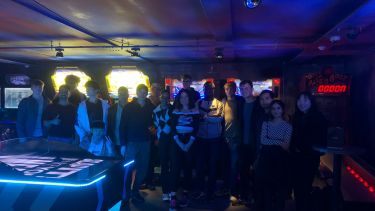 Photograph taken at the first EEE Society social of the year, 10-pin bowling