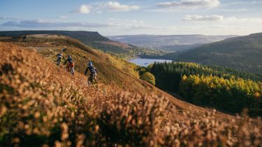 Photograph of cyclists in the Peak District