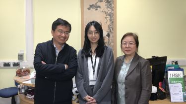 Ziyuan Gao with Dr Daojian Zhang and Professor Li Xiao