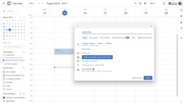 Google Calendar Screenshot