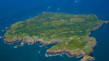 Skomer Island seen from above