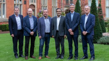 The Vice-Chancellor of the University of Sheffield with four of the academics who have been elected to the Royal Academy of Engineering's Fellowship