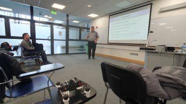 Dr Simon Hayes delivering a workshop