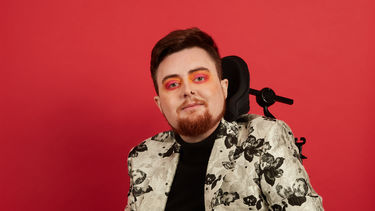 An image of Jamie Hale against a red background