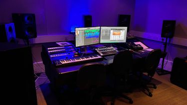 Music studio sound desk 