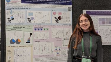 Charlotte Moss standing in front of her academic poster